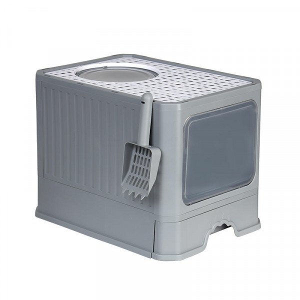 Super large cat litter box fully enclosed foldable semi-enclosed cat toilet to prevent spatter and t