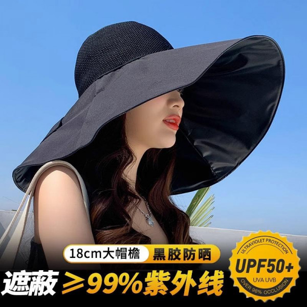 Banana under Forest Fisherman hat hat brim sun block visor women UV protective vinyl face sun hat ch